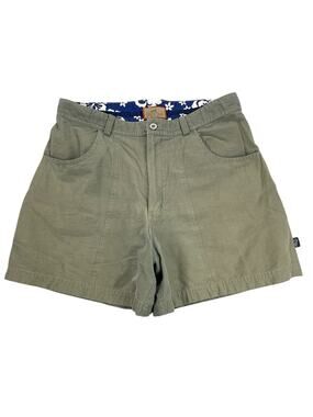 Horny Toad Utility Hiking Travel Chino Shorts Women's Size 12 Olive Green Cotton